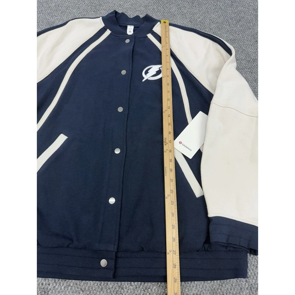 $200 Lululemon x Tampa Bay Lightning XL/XXL Oversized Snap Varsity NHL Jacket